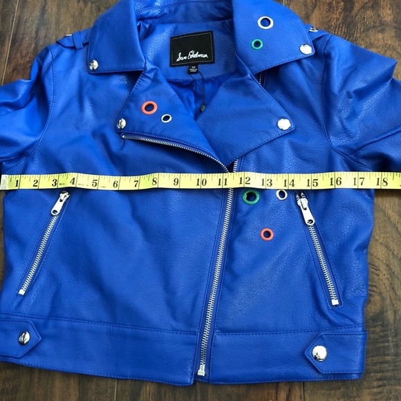 Sam Edelman Starburst Moto Jacket Royal Blue - Picture 15 of 16